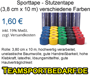 Sporttape - Stutzentape von Teamsportbedarf.de