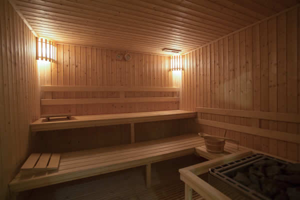 Entspannen in der Sauna nach Training und Spiel