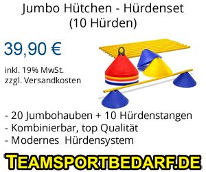 Traingshilfe - Jumbo Hütchen - 10er Hürdenset