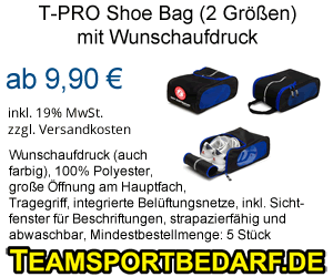 T-PRO Shoe Bag mit Wunschaufdruck